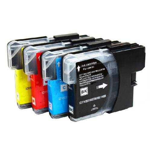 Compatible Brother LC-61 LC61 Printer Ink Cartridge Combo of 4 (Black, Cyan, Magenta, Yellow)