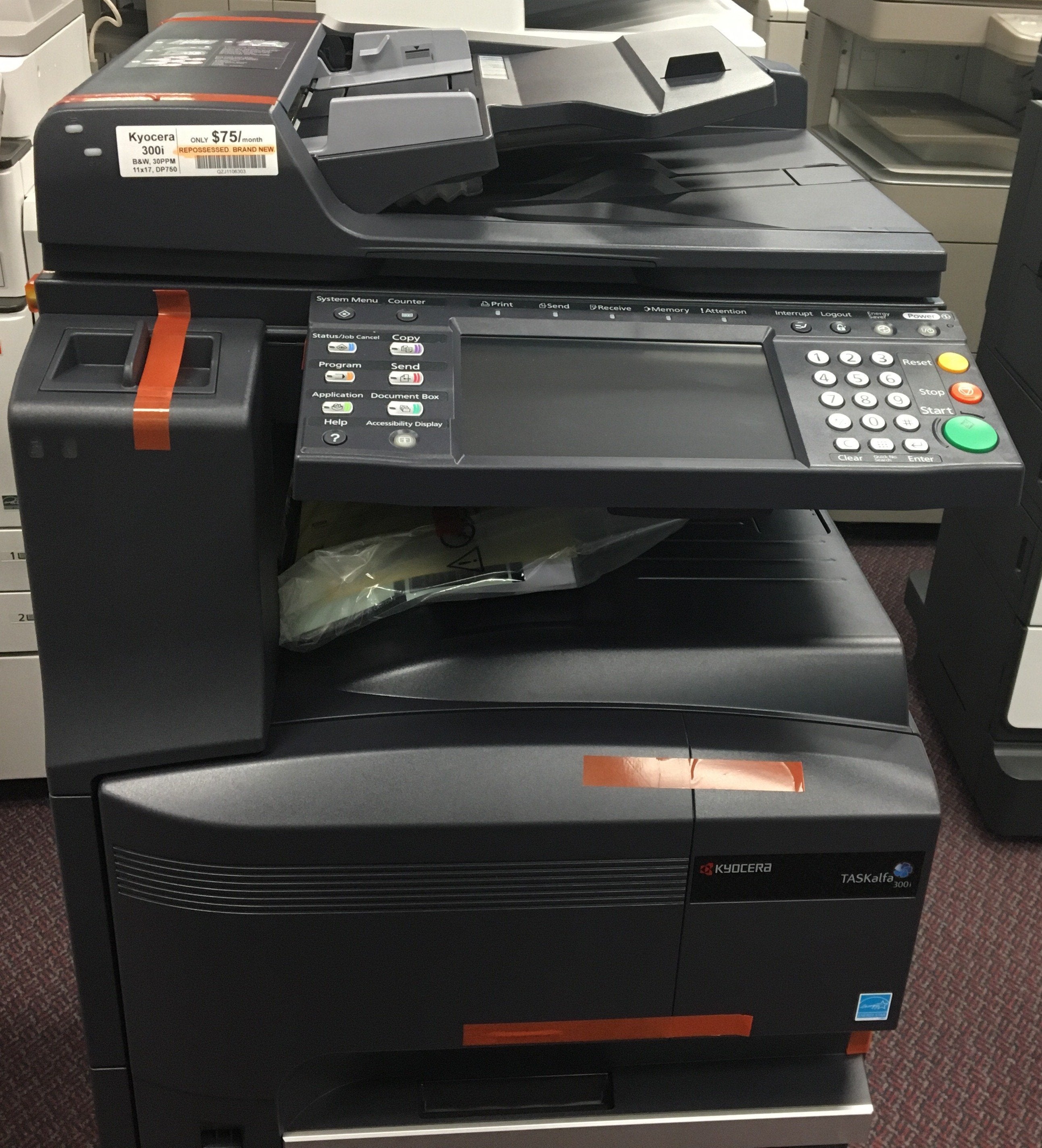 Kyocera TASKalfa 300i Monochrome Copier Printer Color Scanner 11x 17 Brand New REPOSSESSED
