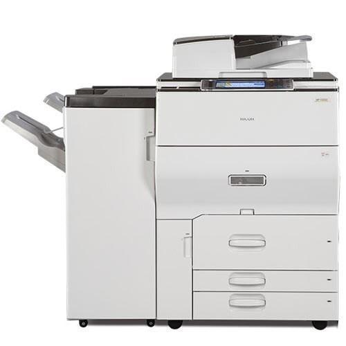 Absolute Toner Ricoh MP C6502 Color Laser High Speed 65 PPM Copier 12x18 with Booklet Maker Finisher Showroom Color Copiers